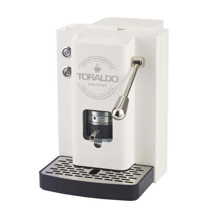 Toraldo Rock White Espresso Pod Machine | ESE 44mm | 16-Bar