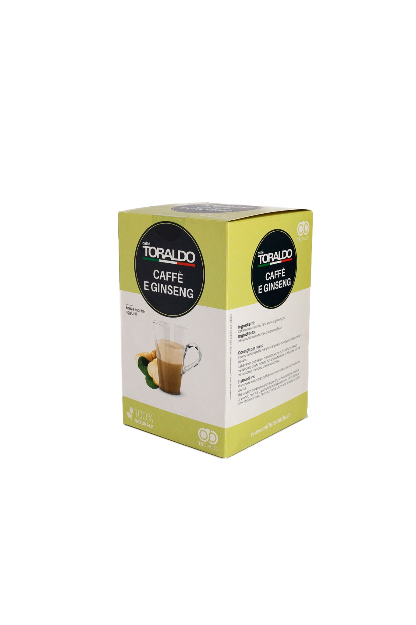 Toraldo Coffee & Ginseng Pods – ESE 44mm (18 ct)
