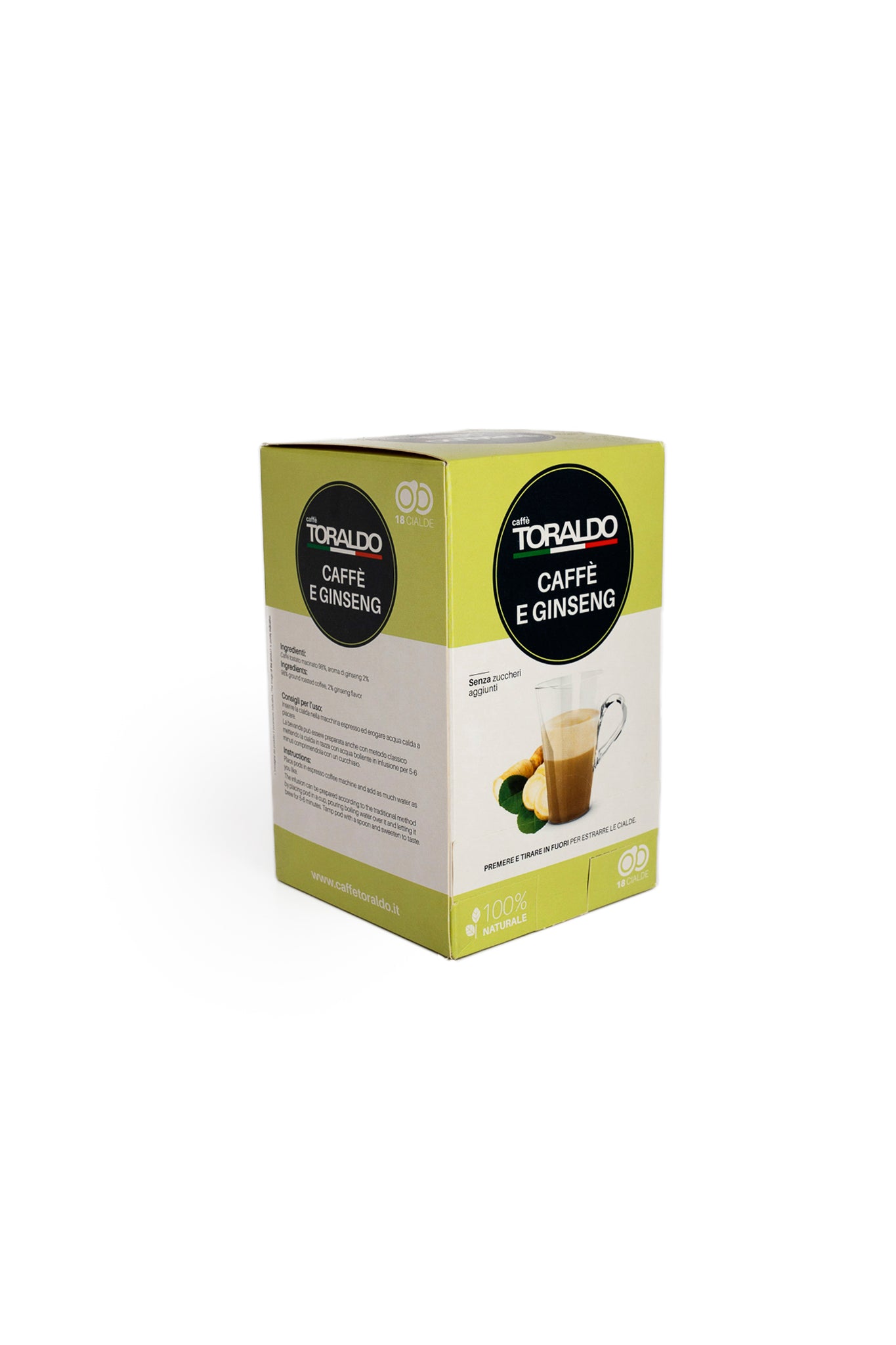 Toraldo Coffee & Ginseng Pods – ESE 44mm (18 ct)